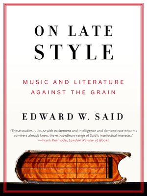 cover image of On Late Style